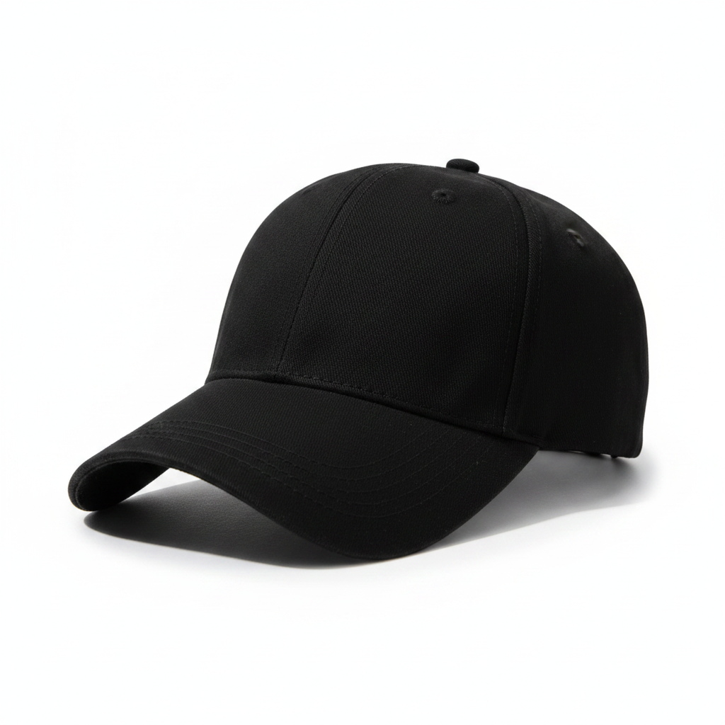 Plain Baseball Cap — Black