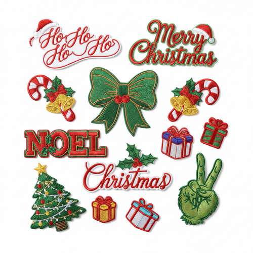 Christmas Iron-On Patches — Full Collection