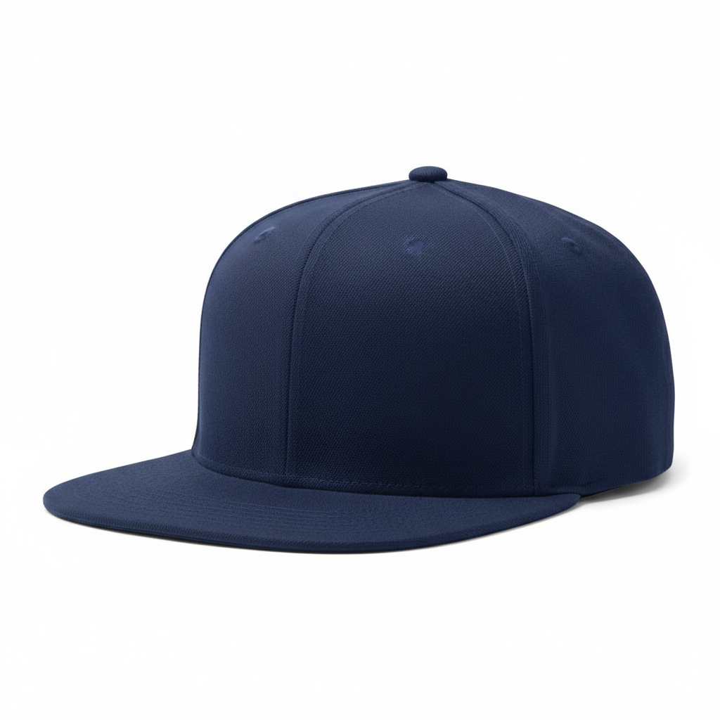 Plain Snapback Hat — Navy