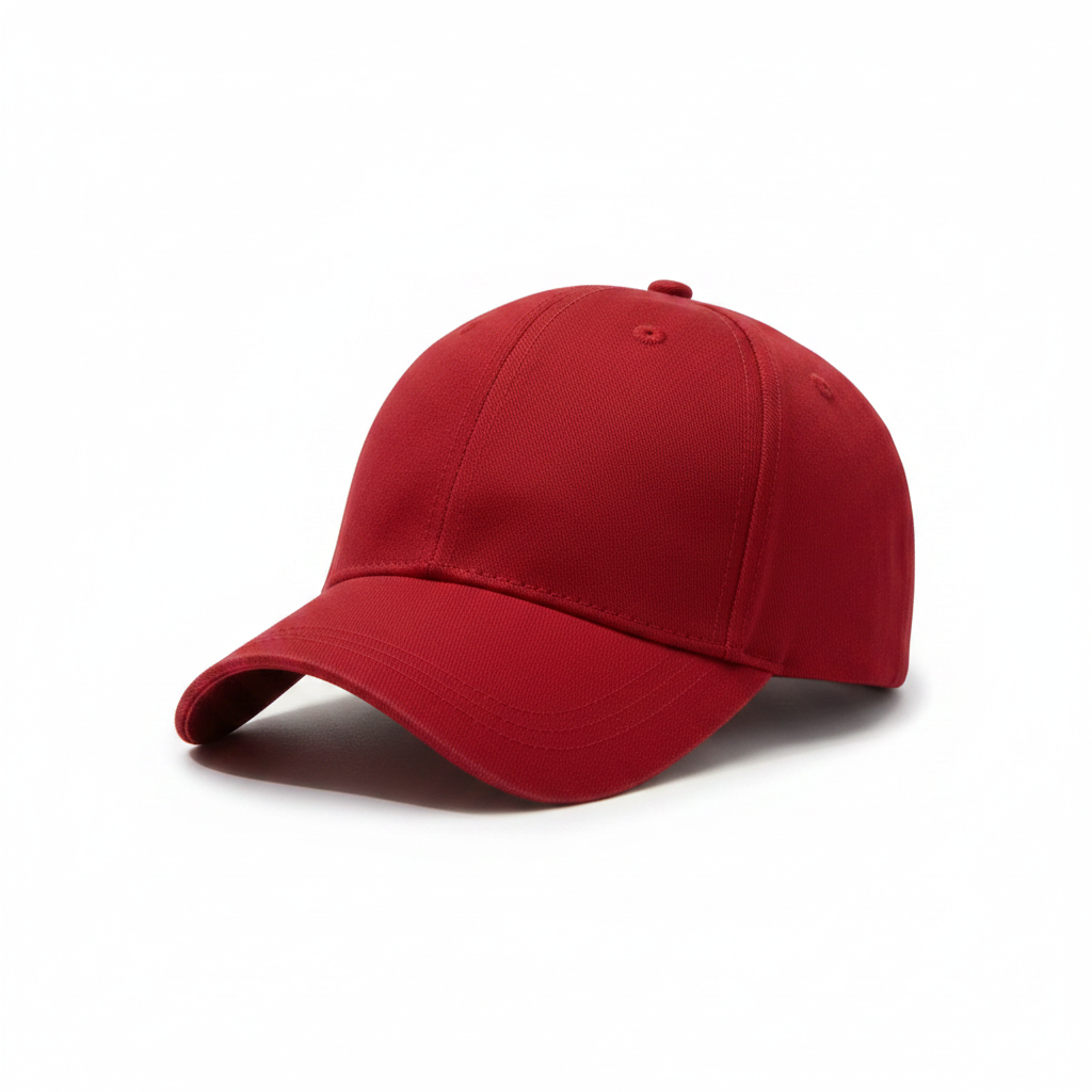 Plain Baseball Cap — Red