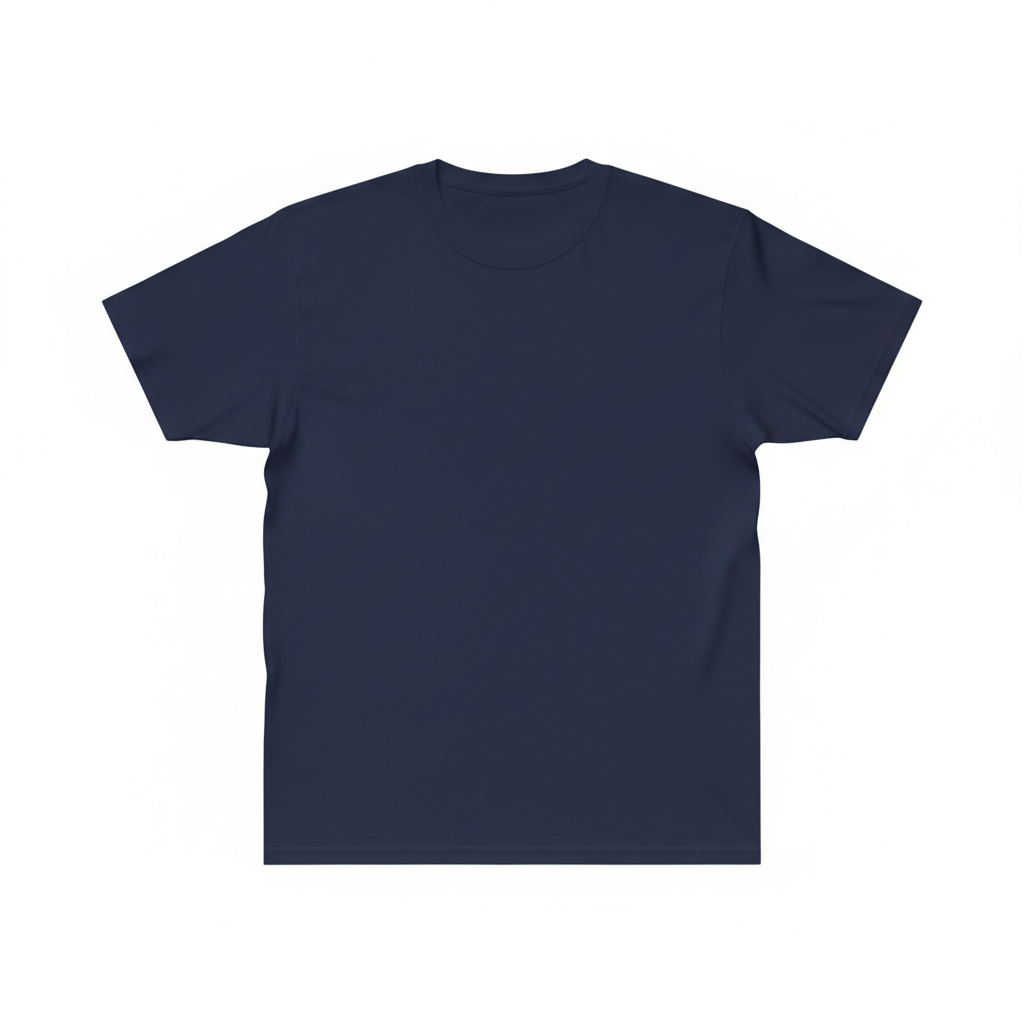 Premium Blank Tee — Navy Blue