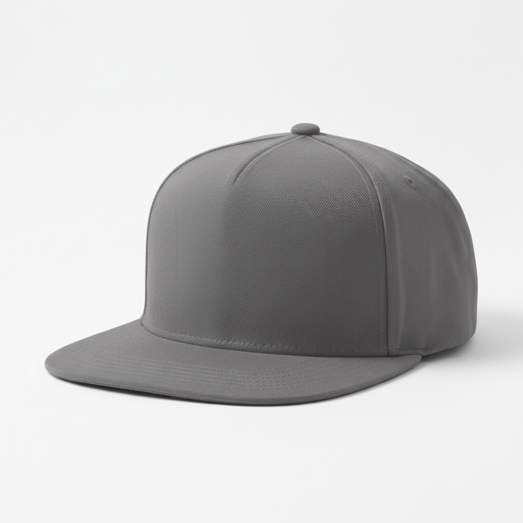 Plain Snapback Hat — Grey
