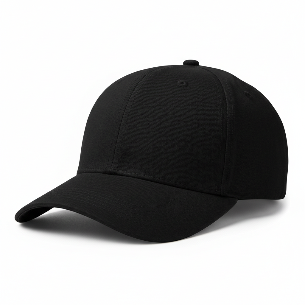 Plain Baseball Cap — Black