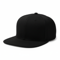 Plain Snapback Hat — Black
